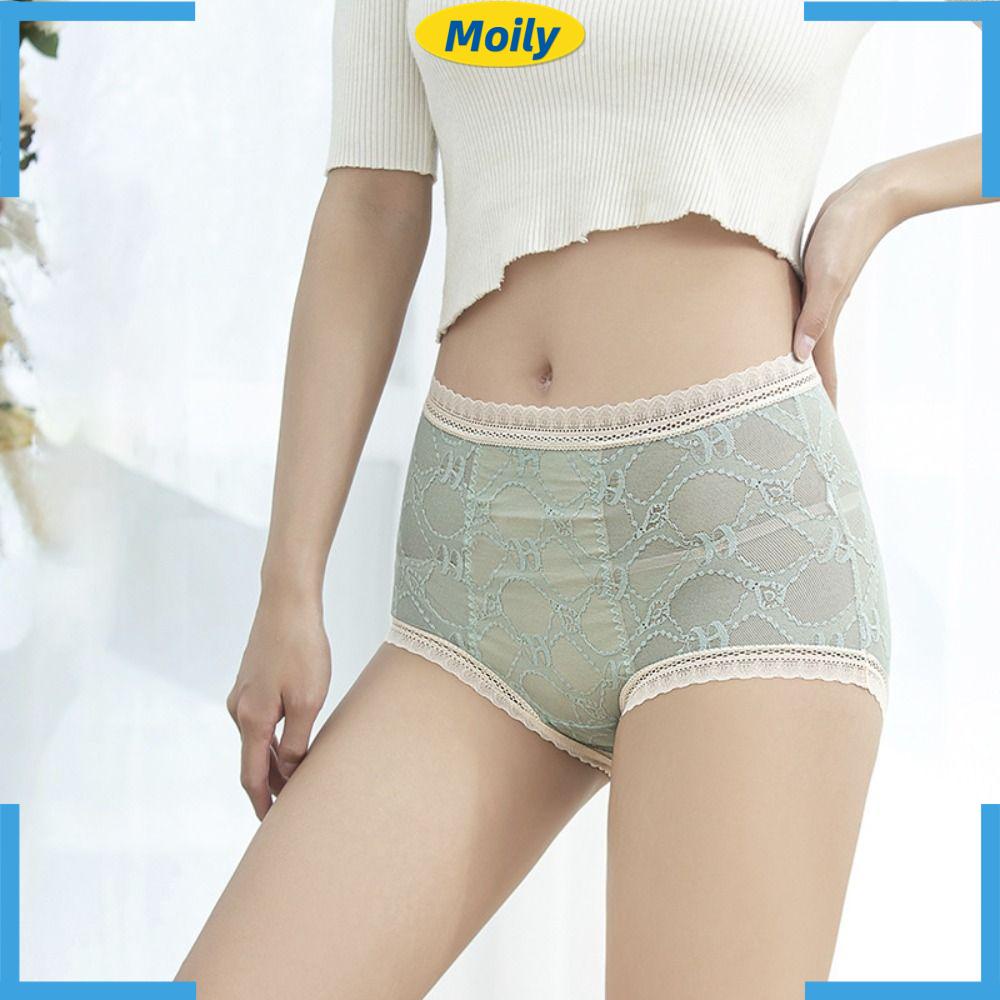 MOILYVN Quần Lót Lưng Cao Plus Size Thoải Mái Thời Trang Cho Nữ