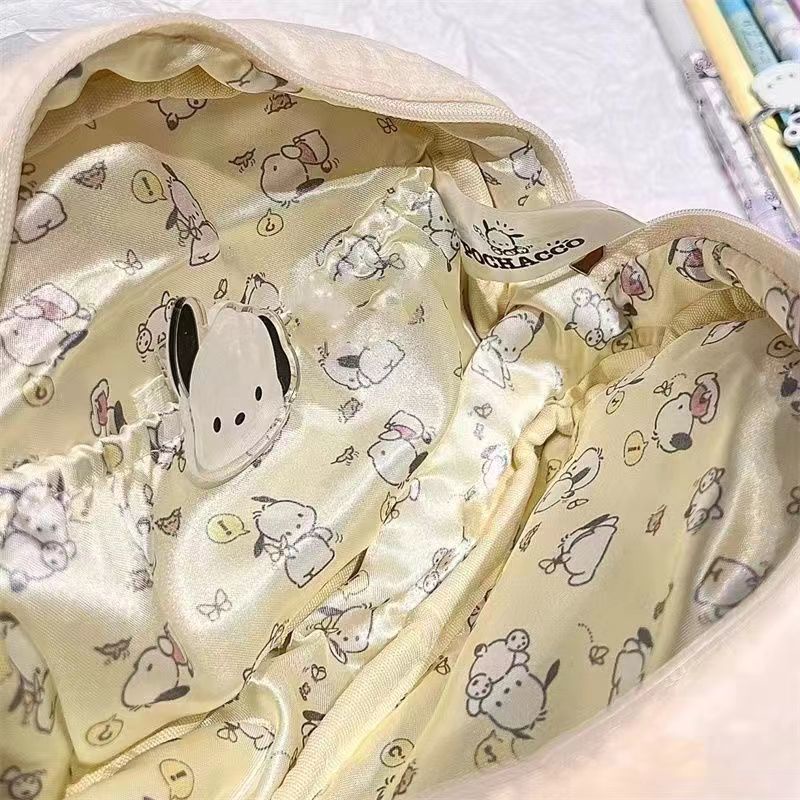 Túi Đựng Bút Bằng Vải Bông Hình Cún Hoạt Hình Dễ Thương Phong Cách Hàn Quốc