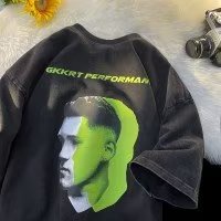 Áo Thun Nam Tay Ngắn Phong Cách Âu Mỹ Cá Tính