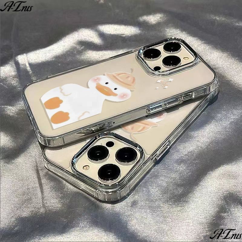 ✅Ốp Điện Thoại Dẻo Màu Vàng In Họa Tiết Chú Vịt Dễ Thương Chống Sốc Cho Iphone12 11 7 13814pro