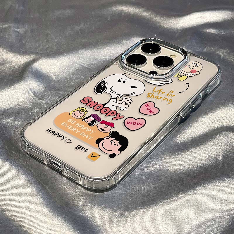✅Ốp Điện Thoại Mềm Chống Sốc In Hình Snoopy Cho Iphone 12 / 13 1114 Pro 7 8 Max Plus R3WJ
