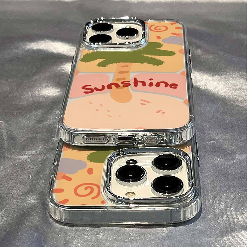 ✅Ốp Điện Thoại Mềm Chống Sốc Họa Tiết Graffiti Cho Iphone 8 Plus 14 Pro 1213 Max 7 11 / Coconut AZ2X