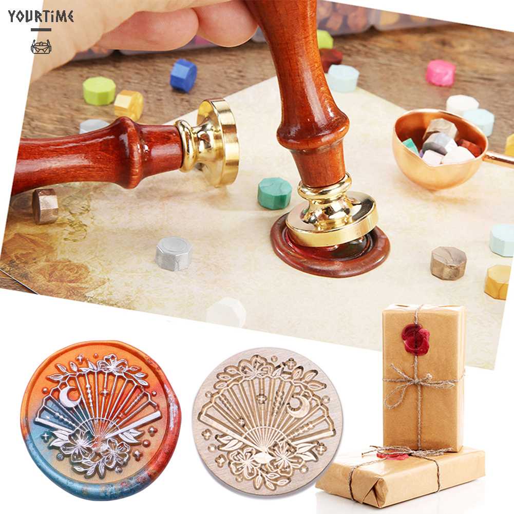 Con Dấu Đầu Tròn 3D Bằng Đồng Tráng Men Dùng Để Trang Trí Thiệp Cưới 25mm Thẻ