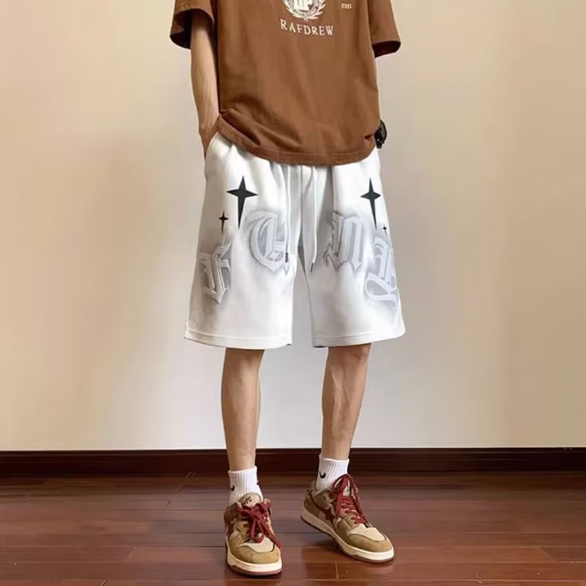 Quần Short Thể Thao Ống Rộng In Họa Tiết Thời Trang Mùa Hè Dành Cho Nam