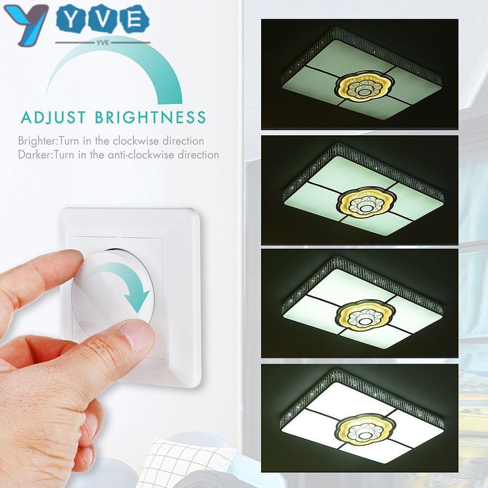 YVE Công Tắc Điều Chỉnh Độ Sáng Đèn Gắn Tường Màu Trắng 86 * 86mm