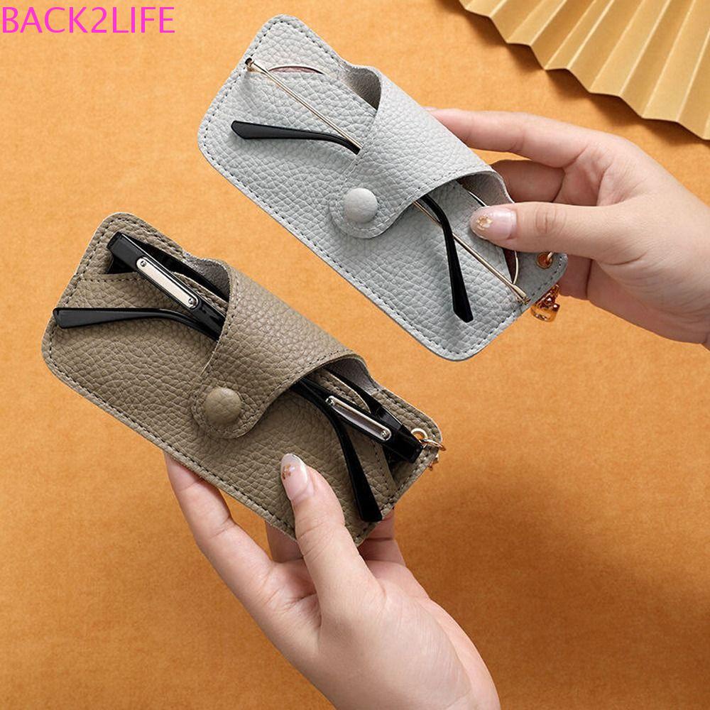 Hộp Đựng Mắt Kính Bằng Da PU Có Móc Khóa Phong Cách Hàn Quốc Dành Cho Nam Nữ BACK2LIFE