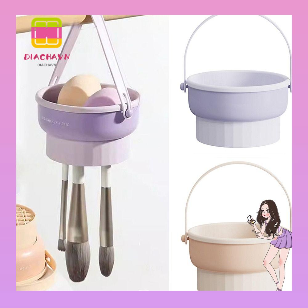 Hộp Đựng Vệ Sinh Cọ Trang Điểm Có Móc Treo Tiện Dụng