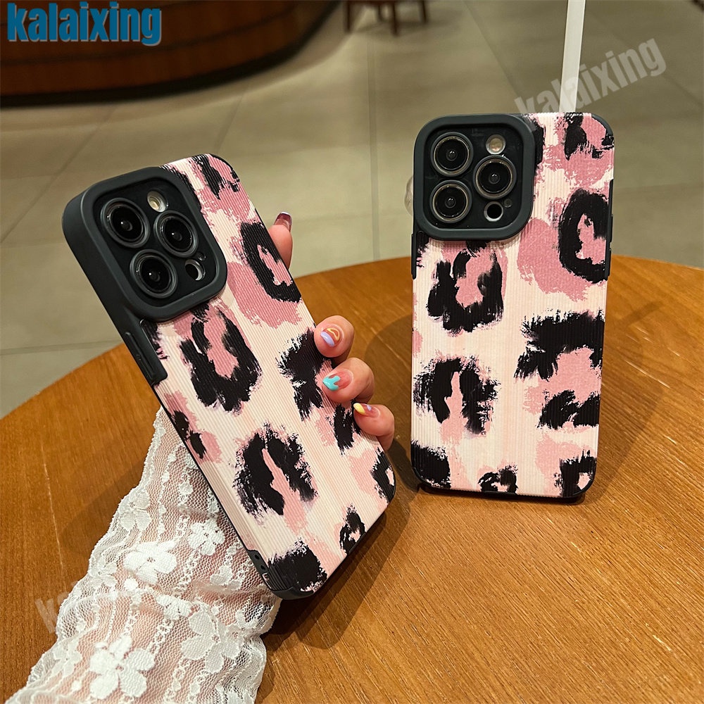 Ốp Điện Thoại Mềm In Hình Báo Hồng Cho iPhone 11 12 13 14 Pro Max 14 Plus Xs Max X XR 7 8 Plus