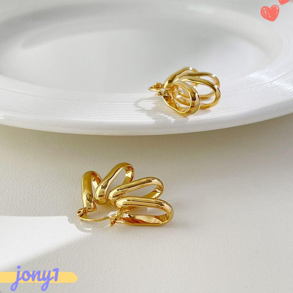 Khuyên Tai Tròn Kiểu Dáng Sang Trọng Phong Cách Đường Phố Mới