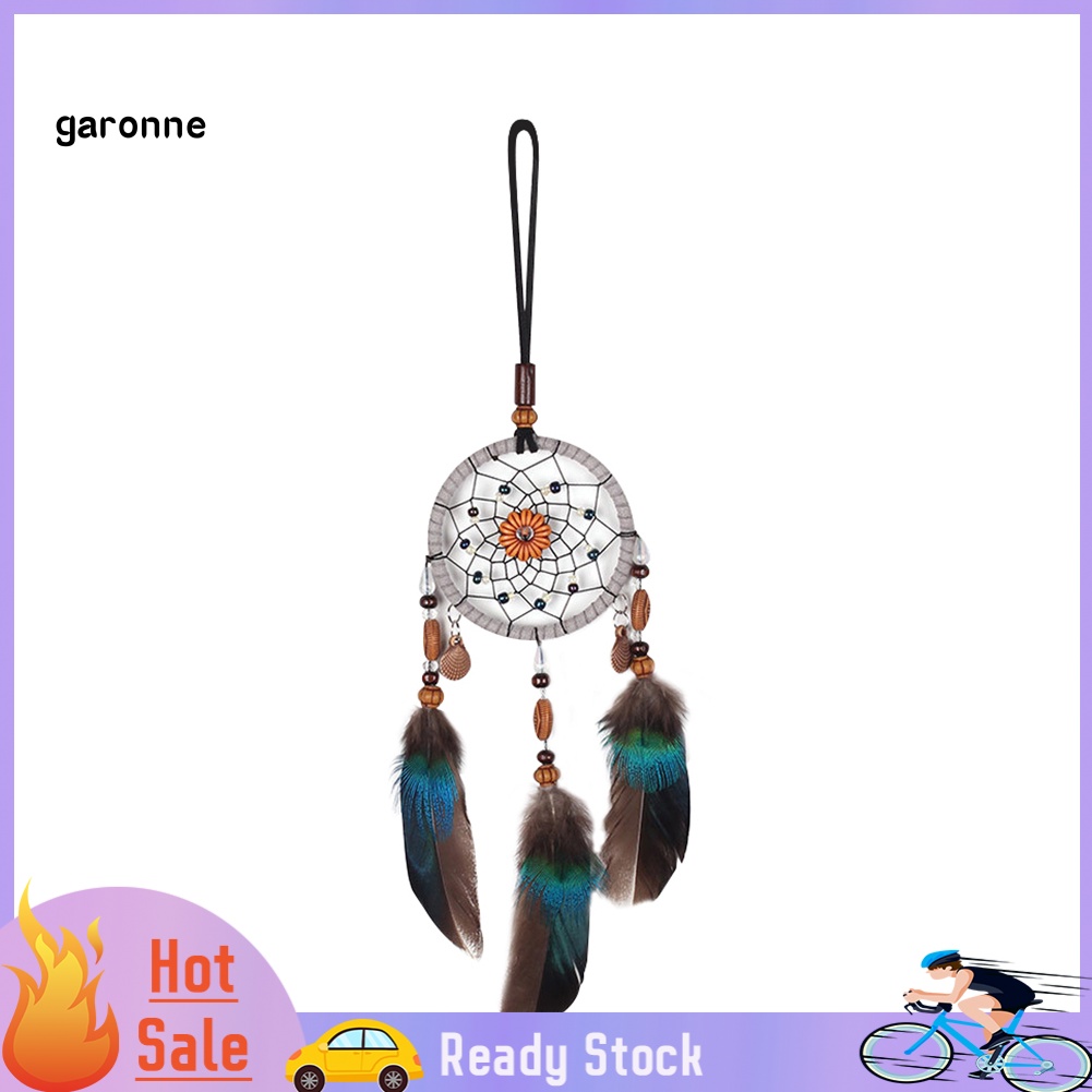 Dreamcatcher Đính Lông Vũ Treo Trang Trí Phong Cách Vintage