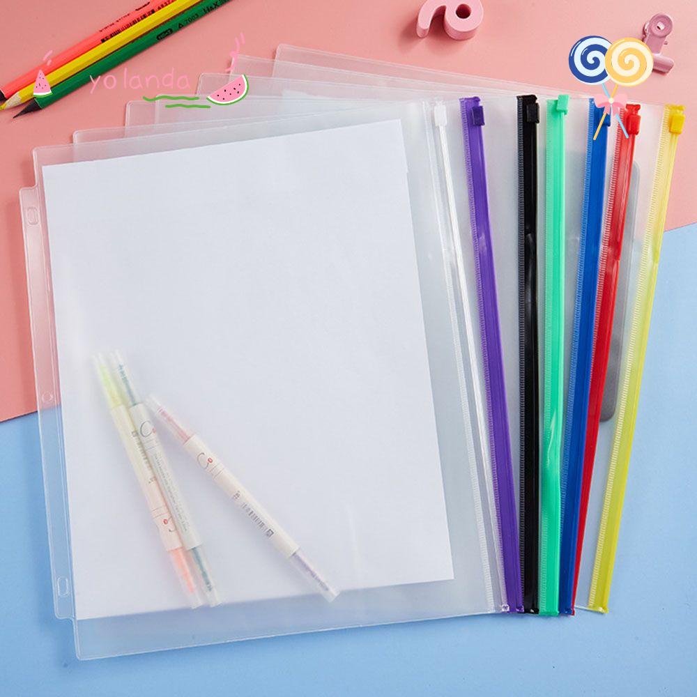 Túi Đựng Sổ Tay Bằng PVC Trong Suốt Thiết Kế 6 Vòng Tiện Dụng