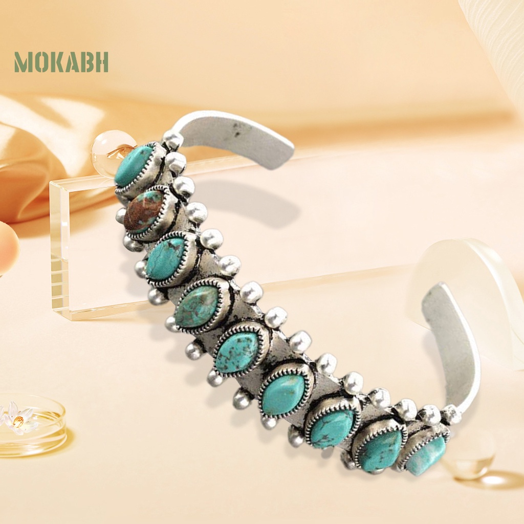 Vòng Đeo Tay Dạng Mở Mạ Điện Không Phai Phong Cách Bohemian Thời Trang Cho Nữ