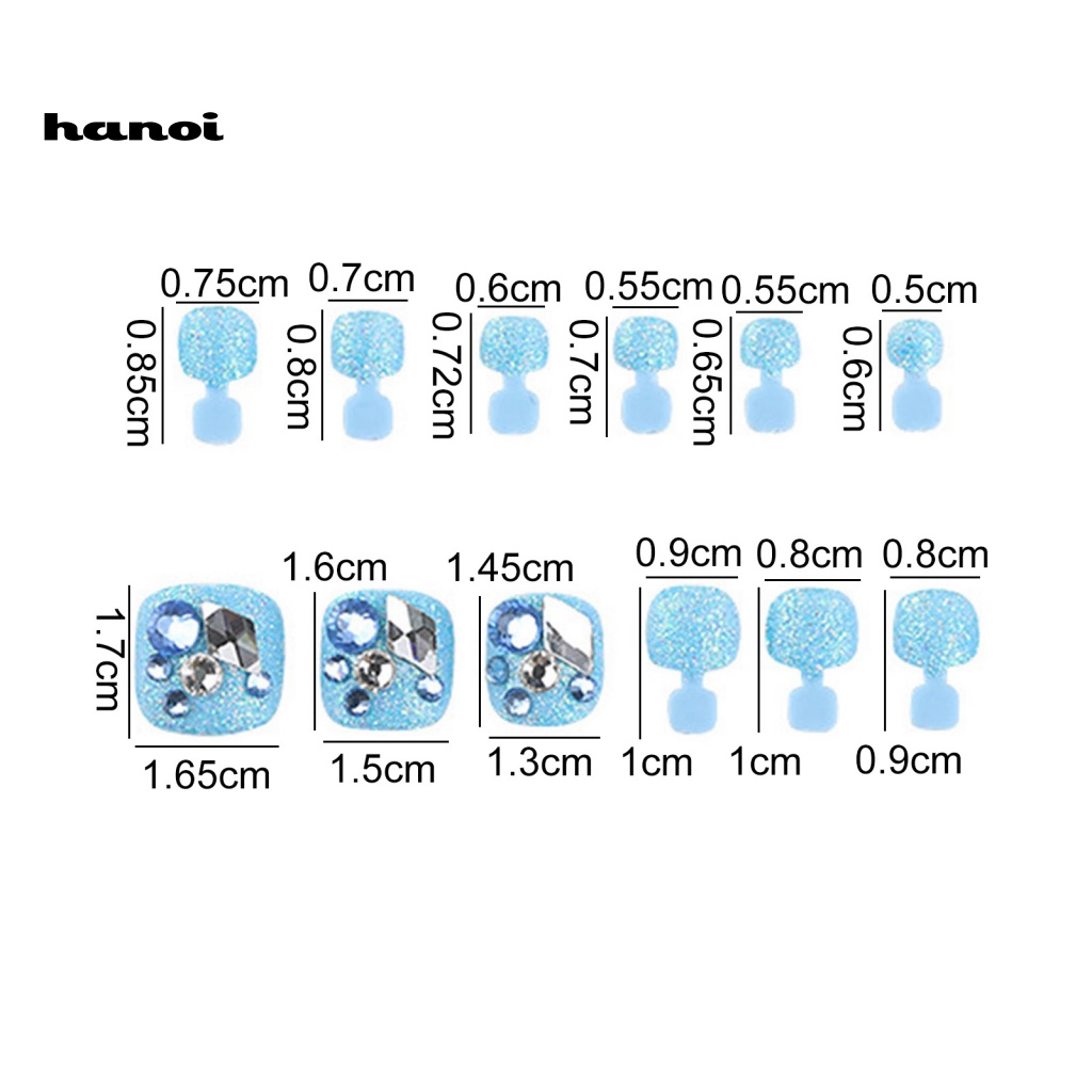 1 Bộ Móng Chân Giả Độ Bóng Cao Lấp Lánh Toàn Diện Dùng Trang Trí Cho Salon