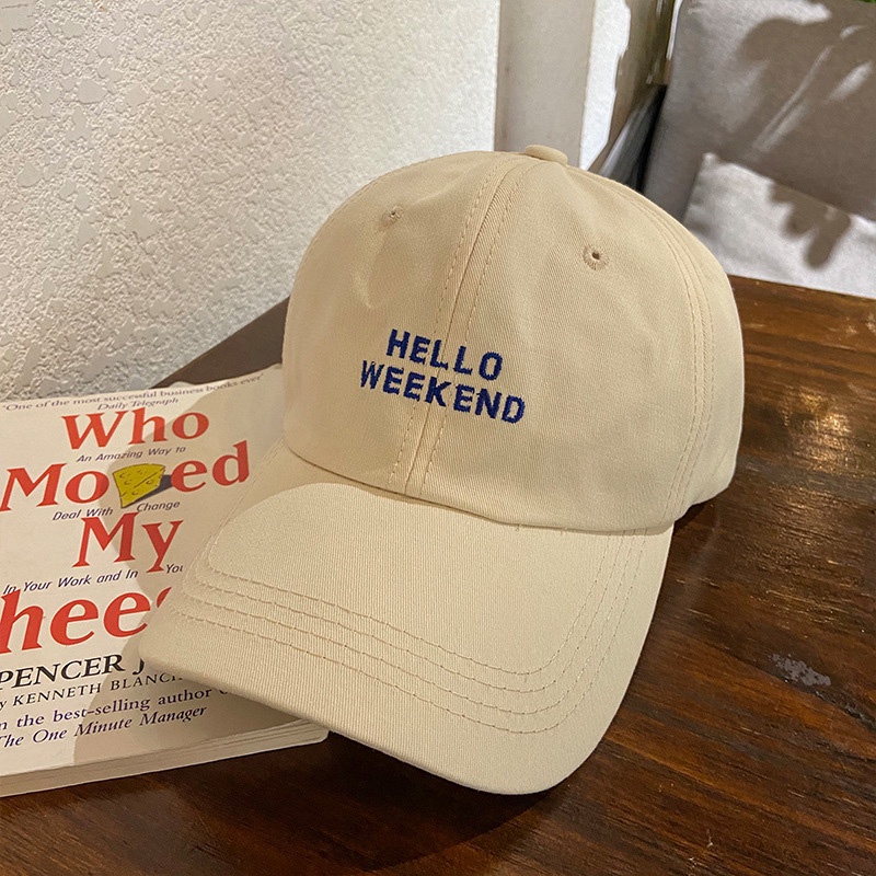 Mũ Lưỡi Trai Cotton Mềm Thoáng Khí Thêu Chữ Phong Cách Thể Thao Thời Trang Mùa Hè Cho Nam Và Nữ