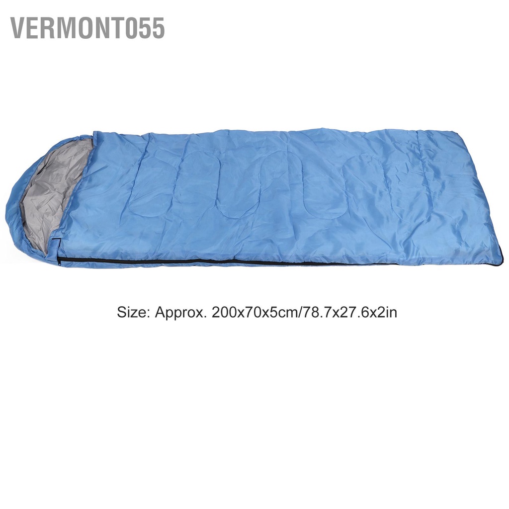 Vermont055 Túi Ngủ Người Lớn Rỗng Cotton Polyester Ấm Áp Thoải Mái Thân Thiện Với Làn Da Hood Bao Cắm Trại