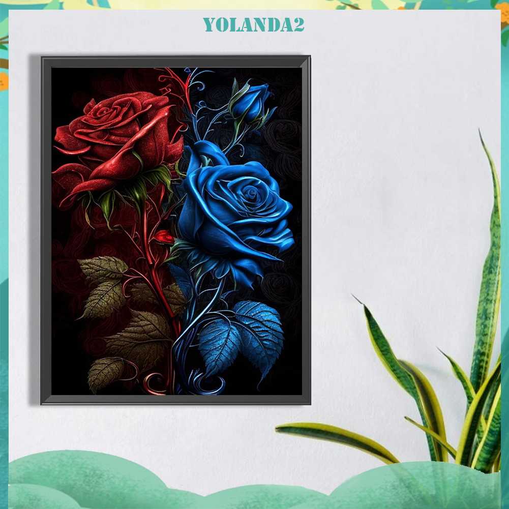 Tranh Đính Đá Kim Cương Toàn Bộ 5D DIY Hình Vẽ Hoa Hồng