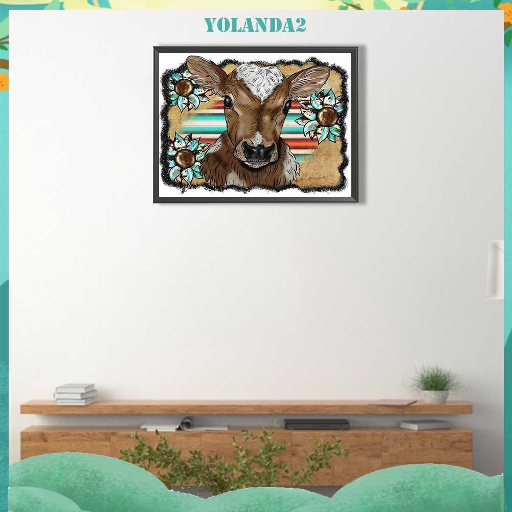 Tranh Đính Đá Kim Cương Toàn Bộ 5D DIY Hình Vẽ Gia Súc Trang Trí Nhà Cửa