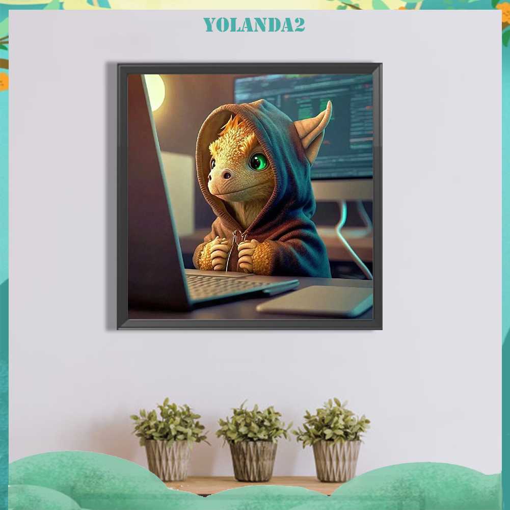 Tranh Đính Đá Kim Cương Toàn Bộ 5D DIY Hình Vẽ Khủng Long