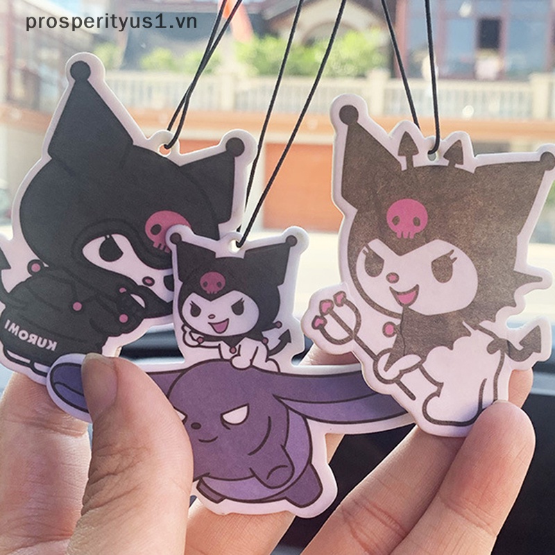 1 [prosperityus1] 5 Túi Giấy Khử Mùi Treo Xe Hơi / Tủ Quần Áo Hình Thỏ Kuromi Melody Đáng Yêu Tự Nhiên