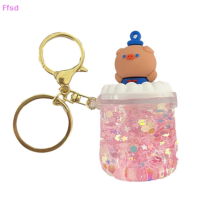 {Ffsd} Móc Khóa Cốc Nước Uống Di Chuyển Hạt Bong Bóng Hình Gấu Trúc Hoạt Hình