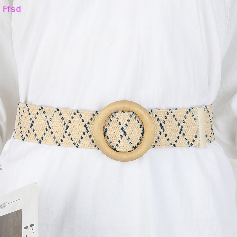 {Ffsd} Hàng Bán Chạy 1 Vòng Tay Bện Rơm Mỏng Lưng Thun / Tròn Cổ Điển Cho Nữ