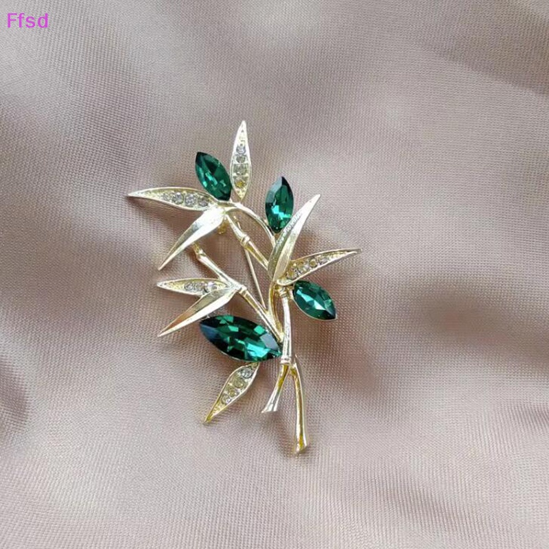 Ghim Cài Áo Hình Cây Tre Đính Đá Chất Lượng Cao Cho Nữ