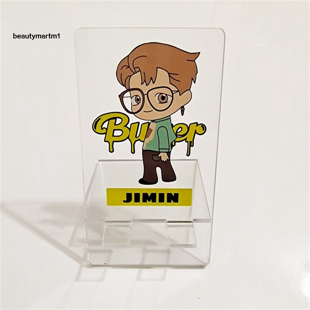 Giá Đỡ Điện Thoại [BMM1] Bằng Acrylic Chống Trượt In Họa Tiết BTS Có Thể Gập Lại