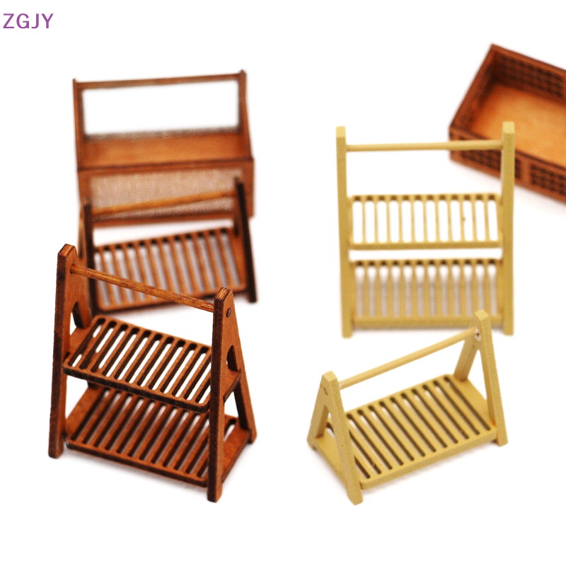 Kệ Hai Tầng Đựng Bánh Mì / Thức Ăn Trang Trí Nhà Búp Bê 1: 12 Mới