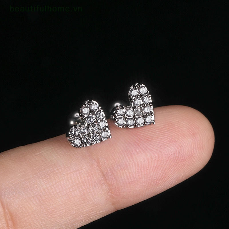 1 Đôi Bông Tai Helix Hình Hoa Bướm Đính Kim Cương Giả Dành Cho Nữ