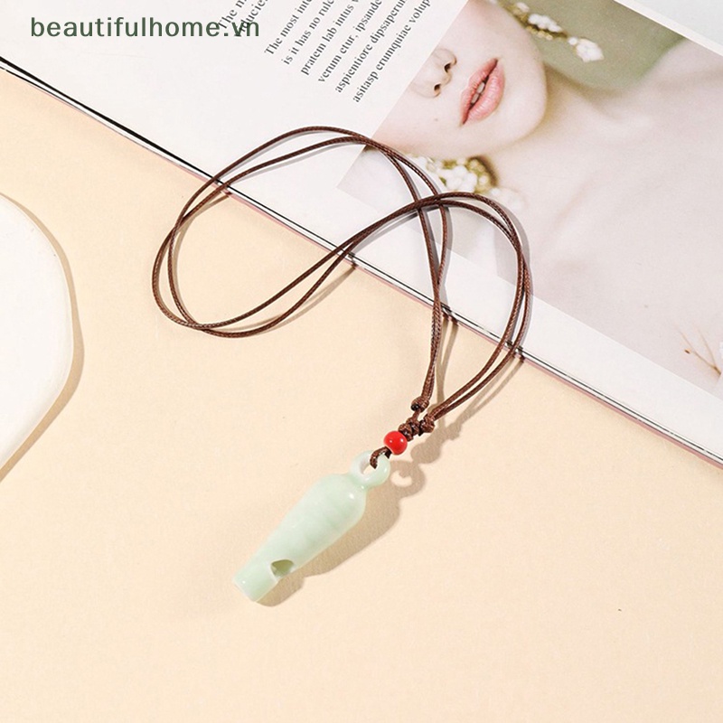 [beautifulhome] Vòng cổ Mặt Gốm Sứ Cổ Điển Có Còi Làm Quà Tặng Trang Sức Cho Trẻ Em [beauty]