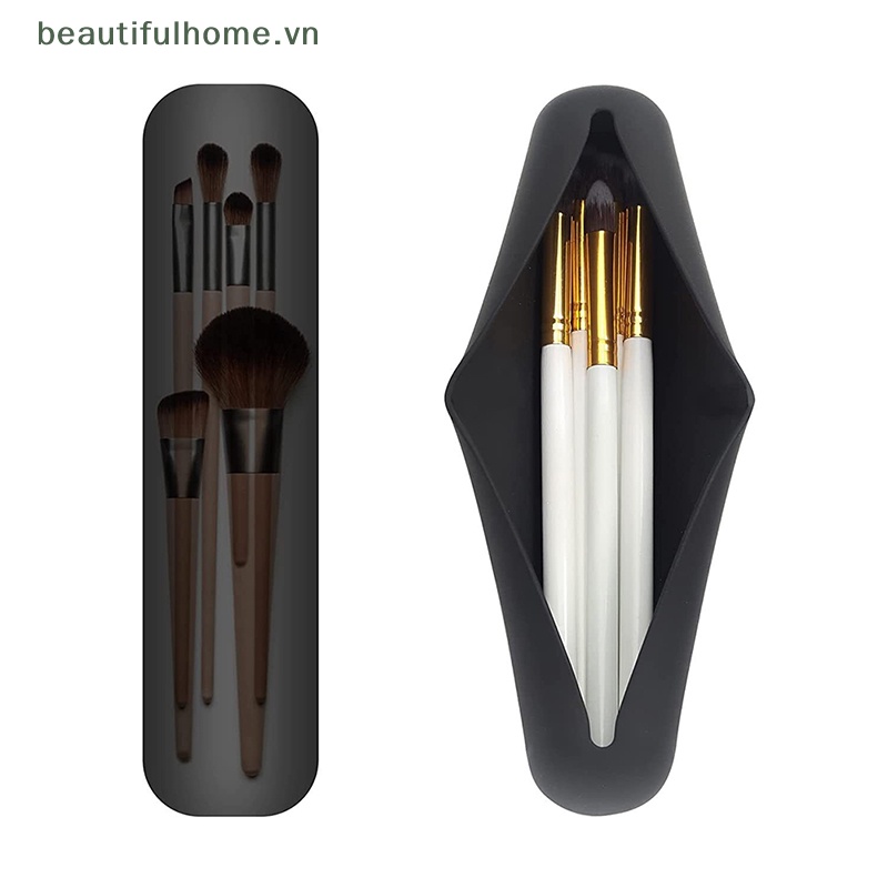 Túi Đựng Cọ Trang Điểm Bằng Silicone Tiện Dụng Khi Đi Du Lịch