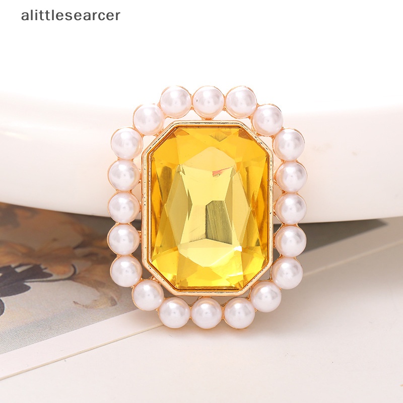 Er Phụ Kiện Trang Sức Ngọc Trai Kim Loại Hình Vuông Sáng Tạo Thời Trang Phong Cách Hàn Quốc