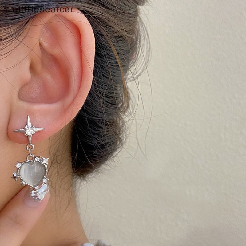 Khuyên Tai Đá Mắt Mèo Thời Trang Hàn Quốc