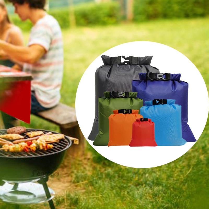 1 [Fenteer1] 6 Túi Khô Chống Thấm Nước Nhiều Màu Sắc Nổi Bật Cho Thuyền