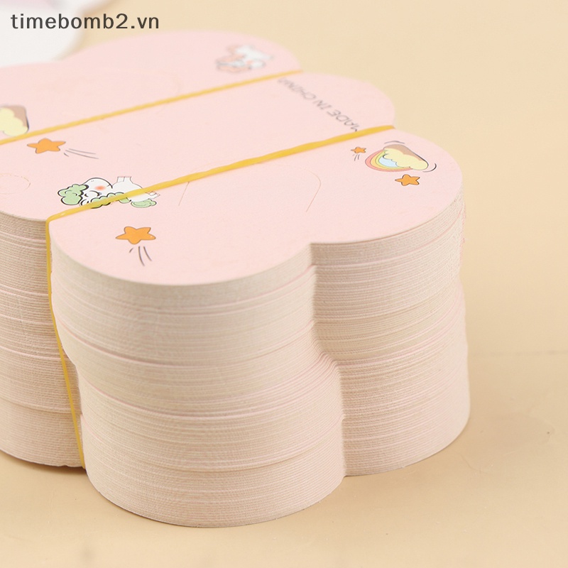 Set 50 Kẹp Tóc Giấy Hình Đám Mây Trưng Bày Thẻ Tên