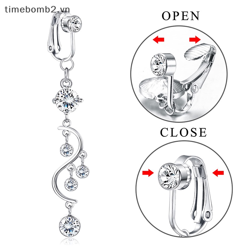 1 Khuyên Rốn Giả Dạng Kẹp Không Cần Xỏ Lỗ