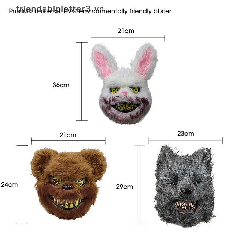 / / Mới / / Mặt Nạ Thỏ Nhồi Bông Hóa Trang Kinh Dị