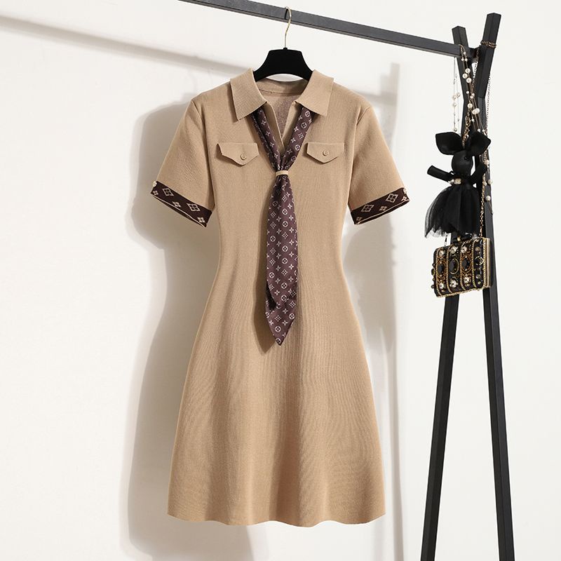 Đầm Dệt Kim Dáng Ôm Phong Cách Hong Kong Thời Trang Mùa Hè Mới Cho Nữ