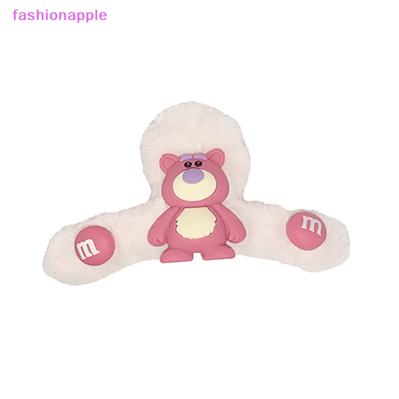 Favn Kẹp Tóc Ba Chiều Hình Gấu Dâu Tây Hoạt Hình Dễ Thương W glory