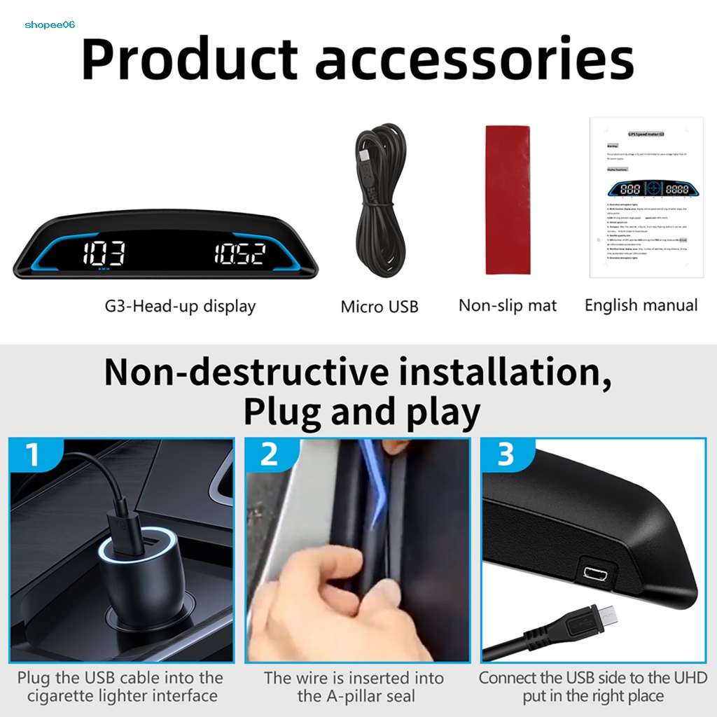 Bộ HiểN Thị TốC Độ Cao 5V USB GPS Chuyên DụNg Cho Xe Hơi