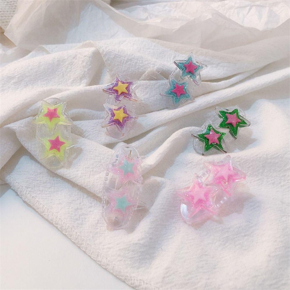 Kẹp Tóc Hình Ngôi Sao Nhiều Màu Sắc Phong Cách Harajuku Hàn Quốc Dành Cho Nữ