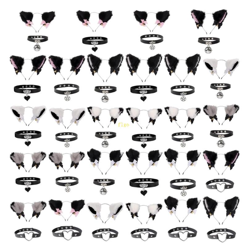 Flgo Băng Đô Tai Thỏ Hoạt Hình Hóa Trang Halloween Cho Người Lớn Và Trẻ Em