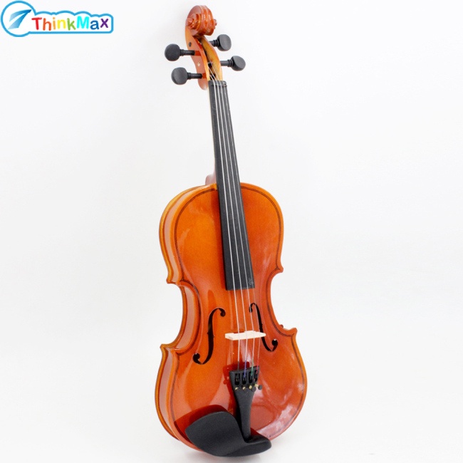 Thinkmax Đàn Violin Gỗ Bass 4 / 4 3 / 4 1 / 2 1 / 4 1 / 8 Kèm Bình Hoa Cho Người Mới Bắt Đầu