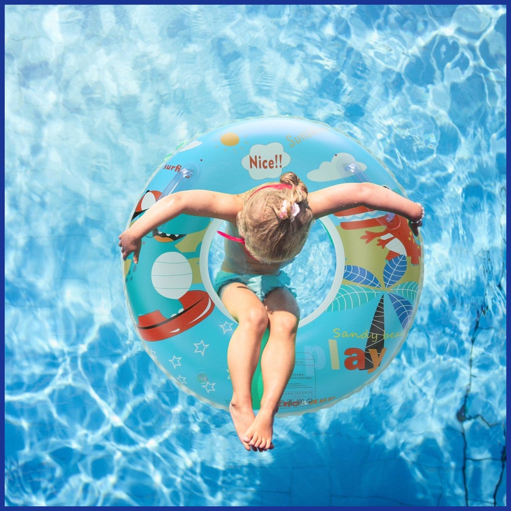 Phao Bơi Bơm Hơi Bằng PVC In Họa Tiết Hoạt Hình Dễ Thương Gọn Nhẹ Tiện Dụng