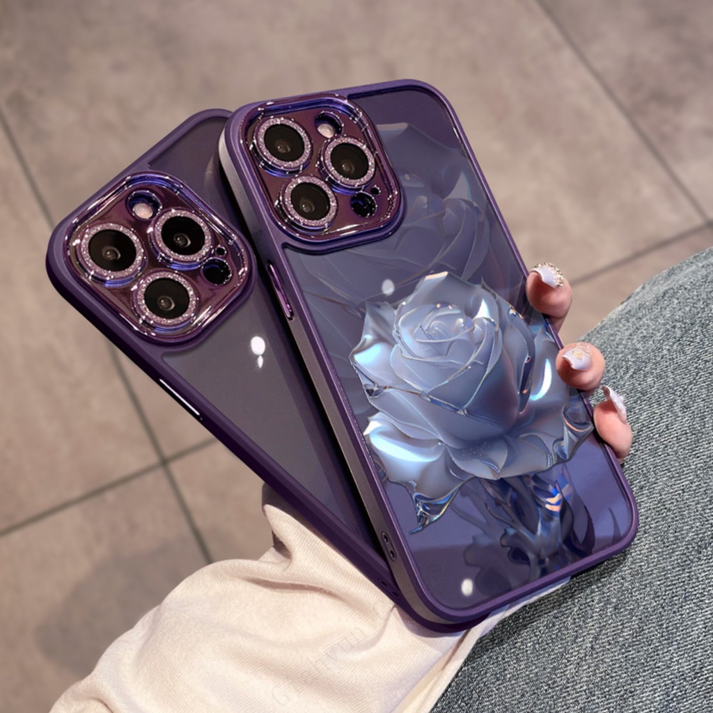 Ốp Điện Thoại Cứng In Họa Tiết Hoa Hồng Cho iPhone 14 Promax / 13 Promax / 12 Promax / 11Promax / 14plus juncongshop