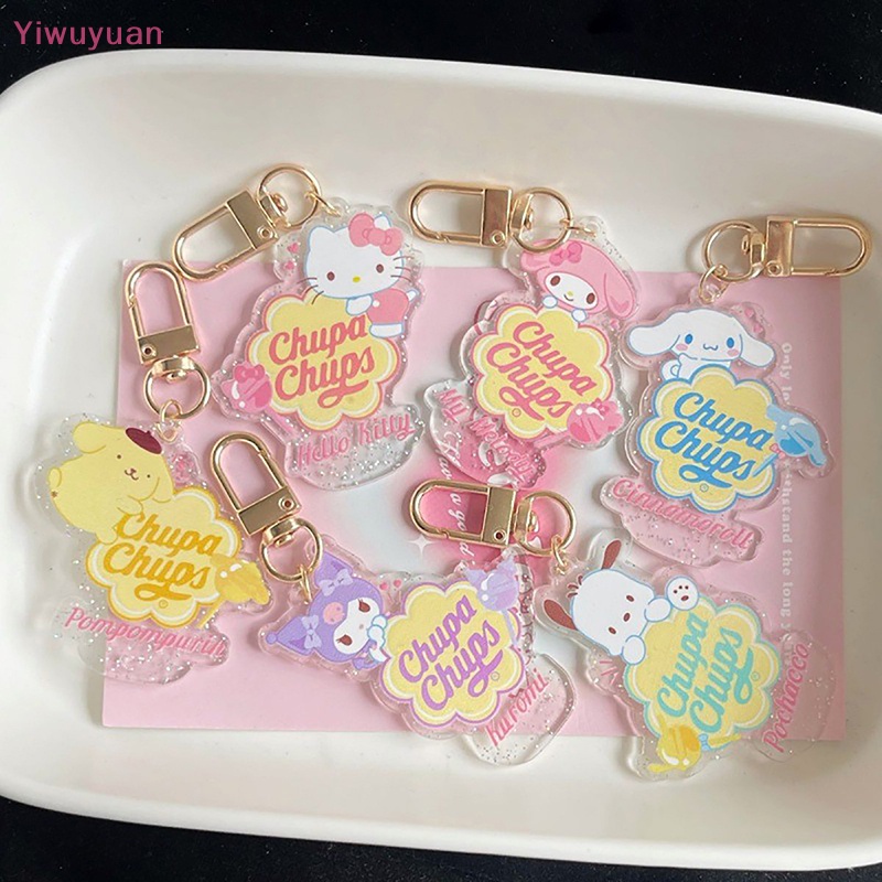 < Yiwuyuan > Móc Khóa Hoạt Hình Kuromi Sanrio My Melody Cinnamoroll Dễ Thương Trang Trí Ba Lô Đi Học Nữ Tính Mới