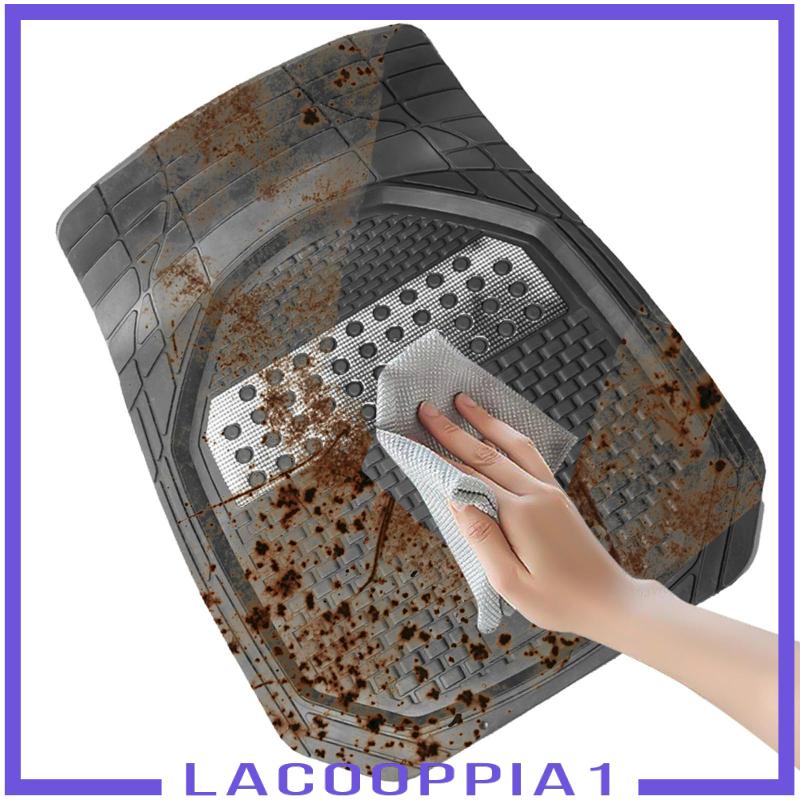 Set 4 Thảm PVC Chống Thấm Nước Màu Đen Tự Động Chắc Chắn Lacooppia1 Sturdy