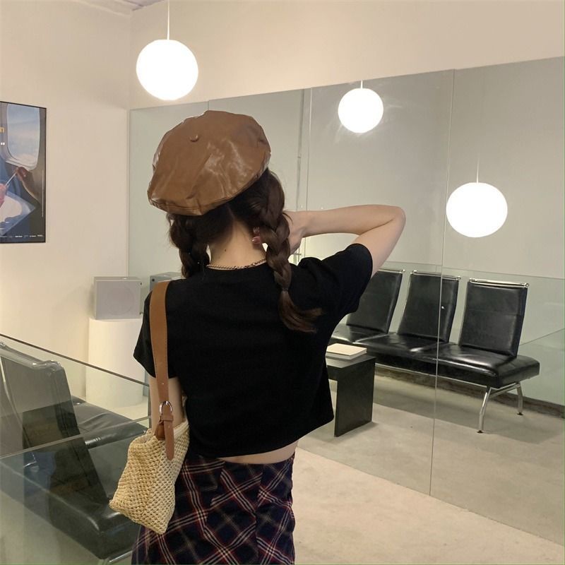 Áo Thun Tay Ngắn Giả Hai Lớp Thời Trang Mùa Hè 2023 Mới Cho Nữ