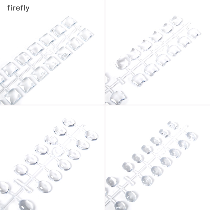 Thẻ Màu Trưng Bày Móng Tay Giả Hình Vuông / Oval / Trái Tim Bằng Acrylic Trong Suốt