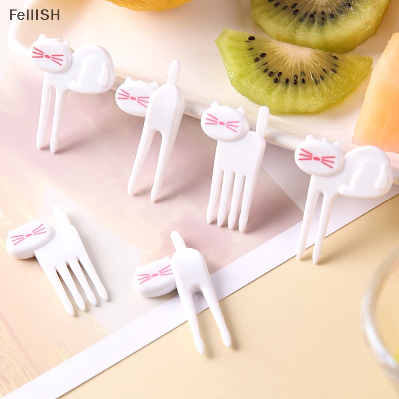 Set 6 Nĩa Ăn Trái Cây Hình Động Vật Mini Dùng Trang Trí 439br